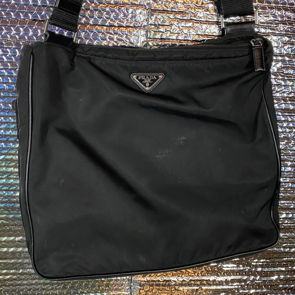 Prada Zip Messenger Bag